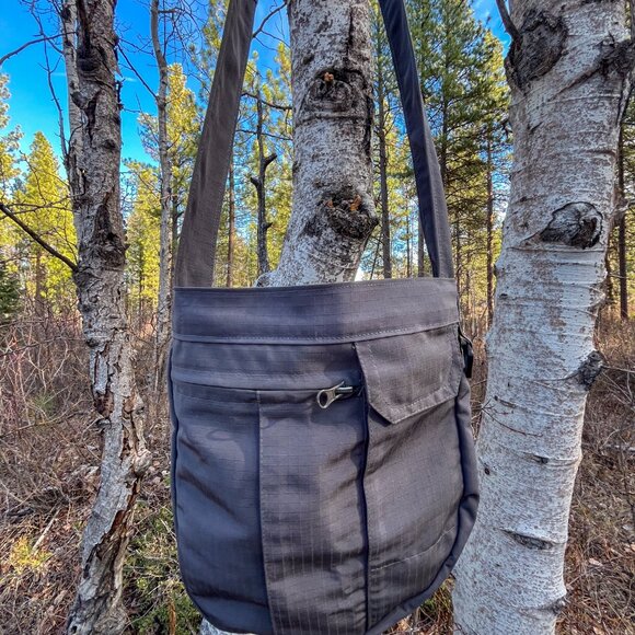 Upcycled Tactical Gray Adventure Bag – Rugged & One-of-a-Kind - Picture 2 of 4